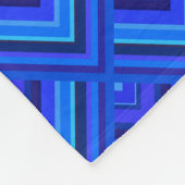Couverture Polaire Motif à échelle à bandes bleues (Coin)