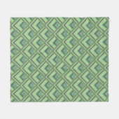 Couverture Polaire Motif à échelle à rayures vert olive (Devant (Horizontal))
