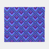 Couverture Polaire Motif à échelle Bleu et violet (Devant (Horizontal))