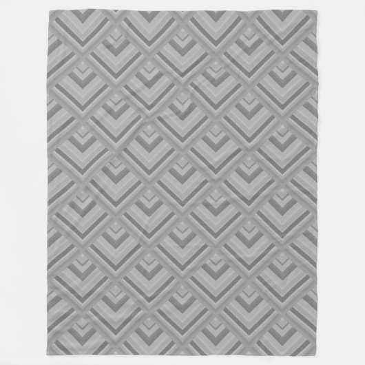 Couverture Polaire Motif à échelle grise (Devant)