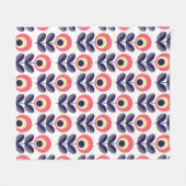 Couverture Polaire Motif à fleurs rétro (Devant (Horizontal))