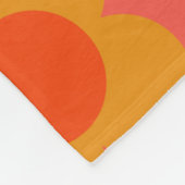 Couverture Polaire Motif à fleurs Retro Mod en Orange (Coin)