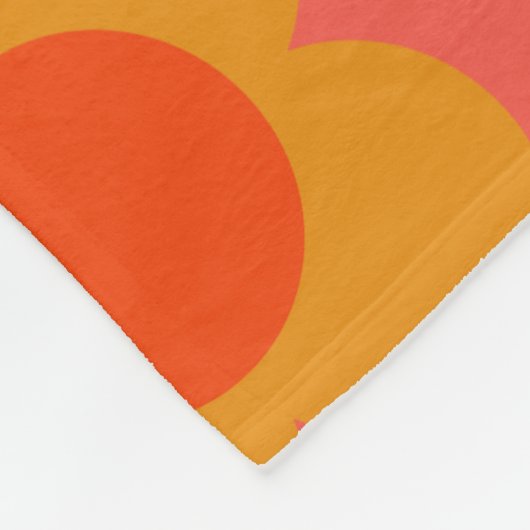 Couverture Polaire Motif à fleurs Retro Mod en Orange (Coin)