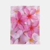 Couverture Polaire Motif à fleurs rose Plumeria (Devant)