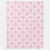 Couverture Polaire Motif à fleurs roses (Devant)
