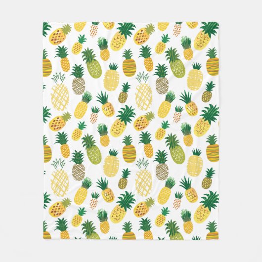Couverture Polaire Motif à la mode d'ananas (Devant)