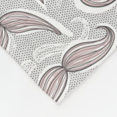 Couverture Polaire Motif à la mode de moustache (Coin)