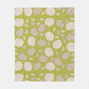 Couverture Polaire Motif à l'ail - Cloches et ampoules à l'ail