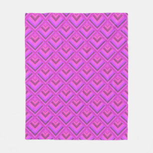 Couverture Polaire Motif à l'échelle des rayures roses