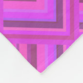 Couverture Polaire Motif à l'échelle des rayures roses (Coin)