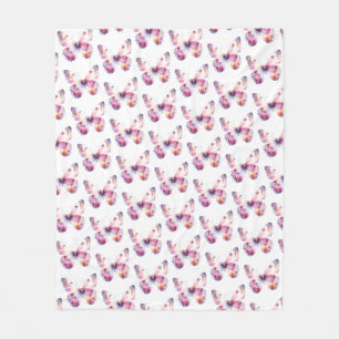 Couverture Polaire Motif à papillon couleur mignonne
