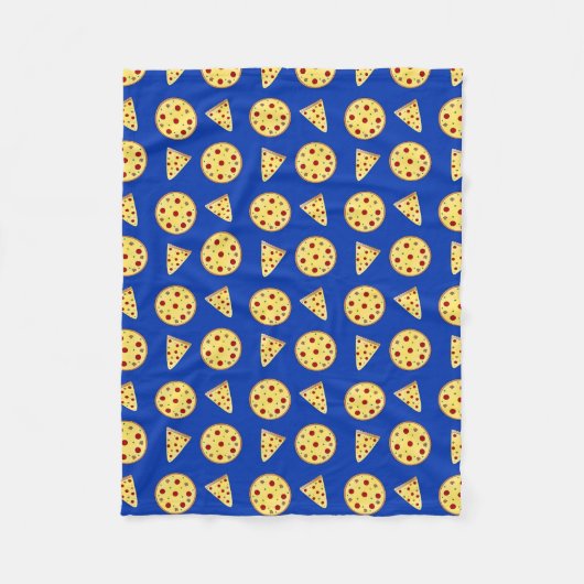 Couverture Polaire Motif à pizza bleue (Devant)