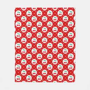 Couverture Polaire Motif à points cerise – Cadeau et décoration de fr