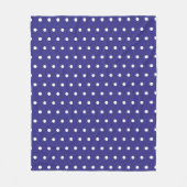 Couverture Polaire Motif à points Polka bleu et blanc (Devant)