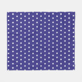 Couverture Polaire Motif à points Polka bleu et blanc (Devant (Horizontal))