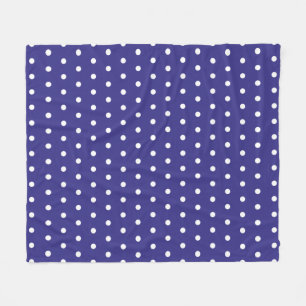 Couverture Polaire Motif à points Polka bleu et blanc