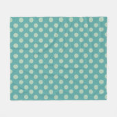 Couverture Polaire Motif à pois bleu vert (Devant (Horizontal))