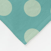 Couverture Polaire Motif à pois bleu vert (Coin)