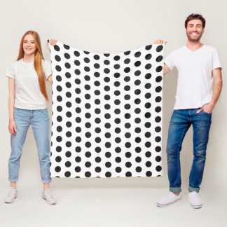 Couverture Polaire Motif à pois noir et blanc – Minimalisme Classique