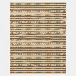 Couverture Polaire Motif à rayures avec le symbole Pi