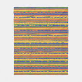 Couverture Polaire Motif à rayures colorées (Devant)
