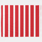 Couverture Polaire Motif à rayures rouges et blanches (Devant (Horizontal))