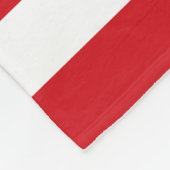 Couverture Polaire Motif à rayures rouges et blanches (Coin)