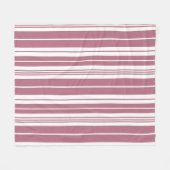 Couverture Polaire Motif à rayures verticales blanches et roses (Devant (Horizontal))