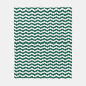Couverture Polaire Motif à rayures zig zag Chevron vert sarcelle (Devant)
