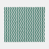 Couverture Polaire Motif à rayures zig zag Chevron vert sarcelle (Devant (Horizontal))