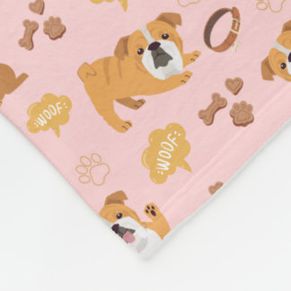 Couverture Polaire Motif à thème Bulldog