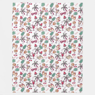 Couverture Polaire Motif à thème des vacances colorées sur la plage t