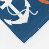 Couverture Polaire Motif à thème marin 1 (Coin)