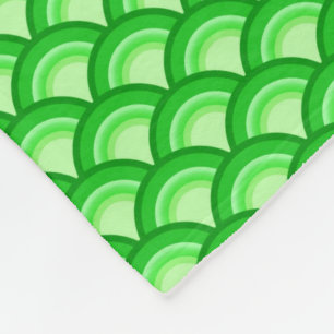 Couverture Polaire Motif à vagues Art déco - vert jade