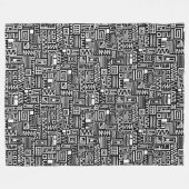 Couverture Polaire Motif Abstrait 110122 - Blanc sur la bobine à lanc (Devant (Horizontal))