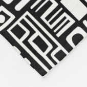 Couverture Polaire Motif Abstrait 110122 - Blanc sur la bobine à lanc (Coin)