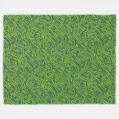 Couverture Polaire Motif Abstrait 110523 - Nuances de Vert (Devant (Horizontal))