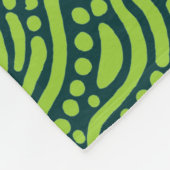 Couverture Polaire Motif Abstrait 110523 - Nuances de Vert (Coin)