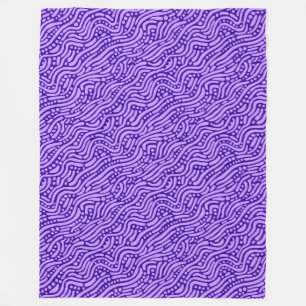 Couverture Polaire Motif Abstrait 110523 - Tons de pourpre