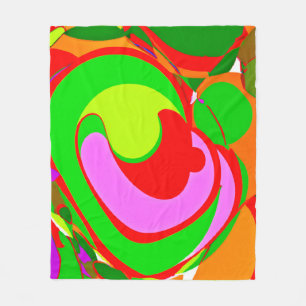 Couverture Polaire Motif Abstrait aléatoire