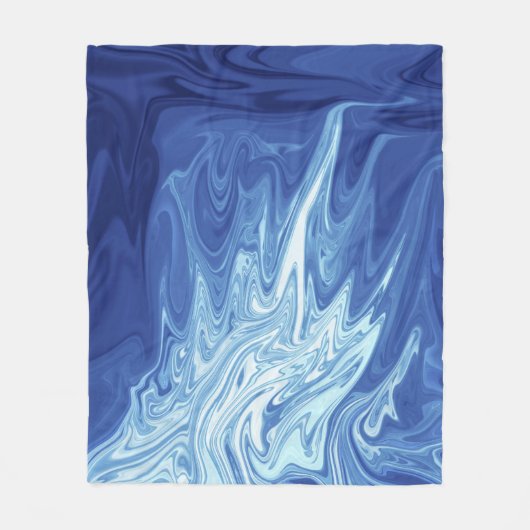 Couverture Polaire Motif abstrait aquarelle (Devant)