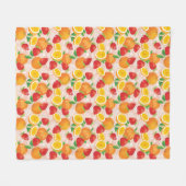 Couverture Polaire Motif abstrait avec la fraise (Devant (Horizontal))