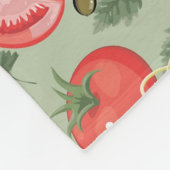 Couverture Polaire Motif abstrait avec la tomate (Coin)