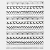 Couverture Polaire Motif Abstrait Aztec Gray Géométrique (Devant)