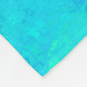 Couverture Polaire Motif Abstrait Bleu Turquoise (Coin)