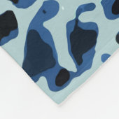 Couverture Polaire Motif Abstrait Camo noir bleu (Coin)