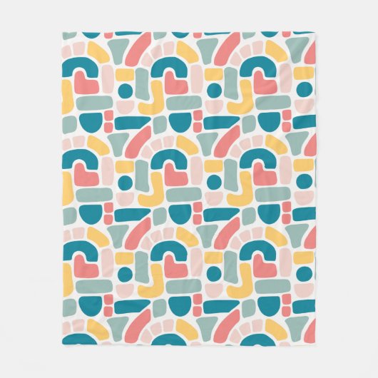 Couverture Polaire Motif Abstrait coloré (Devant)