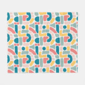 Couverture Polaire Motif Abstrait coloré (Devant (Horizontal))