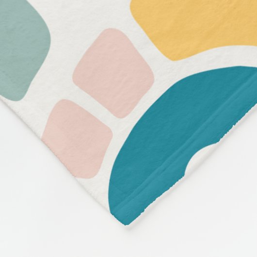 Couverture Polaire Motif Abstrait coloré (Coin)