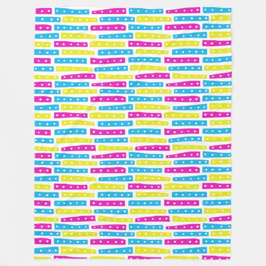 Couverture Polaire Motif Abstrait - Couleurs 02 sur blanc (Devant)